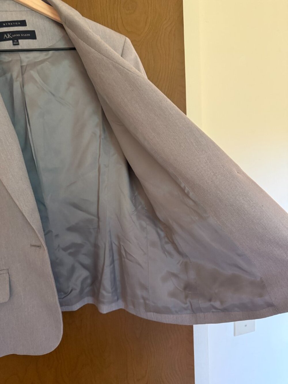 Anne Klein One-Button Blazer Light Gray Officecore Power Woman Office Siren - Picture 5 of 8
